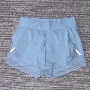 Athleta Mesh Racer Run Shorts - XS - 4” Sky Blue